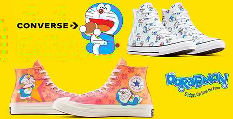 Doraemon y Converse lanzan colección en México con tenis, mochilas y ropa