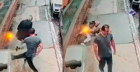 Captan agresión contra persona en situación de calle en Morelia [VIDEO]