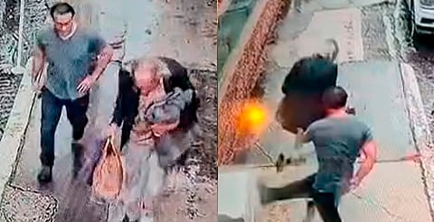 Agresor de adulto mayor se presenta ante la FGE; ofrece disculpas a la víctima [Video]