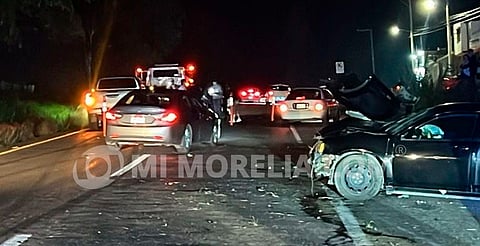 Adulta mayor queda herida tras choque en la Morelia-Pátzcuaro
