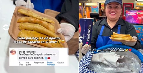¿Tacos de canasta a 105 pesos? Así fue el polémico ‘Combo Godín’ de Cinépolis