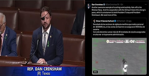 Elogia Dan Crenshaw operativos de la Marina; destaca cooperación México-EE.UU