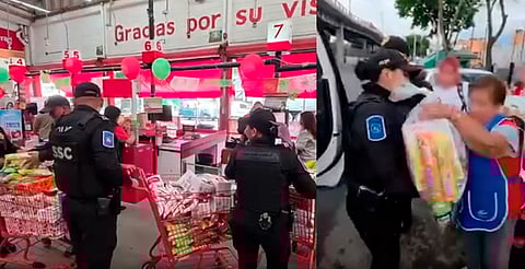 Policías de CDMX entregan despensas a familiares de víctimas de explosión de pipa