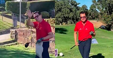 Peña Nieto reaparece en torneo de golf en España [VIDEO]