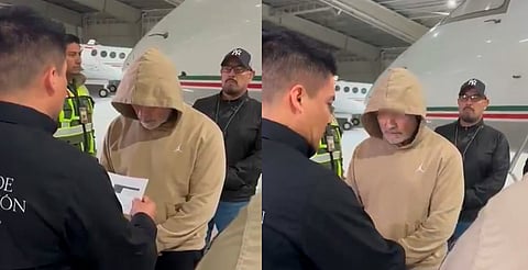 Llega al Aeropuerto de Toluca Hernán Bermúdez; así le leyeron sus derechos [VIDEO]