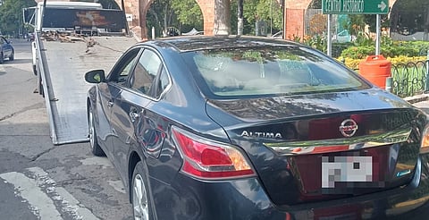 Detienen a conductor ebrio que intentó cruzar valla en el Centro de Morelia