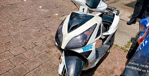 La moto presentaba alteraciones en sus medios de identificación oficiales