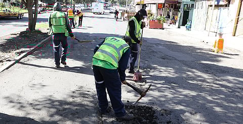 En distintos puntos, Gobierno de Morelia realiza acciones de bacheo y mantenimiento vial