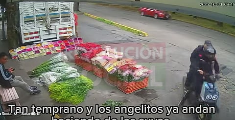 Buscan a asaltantes en moto; robaron a trabajador de florería en Morelia