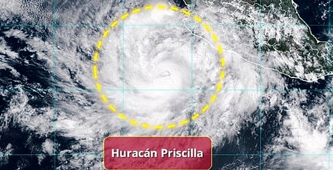 Priscilla se intensifica a huracán en el Pacífico y amenaza con lluvias intensas en Michoacán