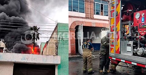 Caída de rayo en palmera provoca incendio en vivienda de Morelia [VIDEOS]