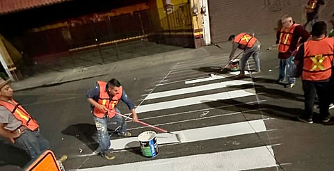 Realizan bacheo y balizamiento nocturno en zona del teleférico de Morelia
