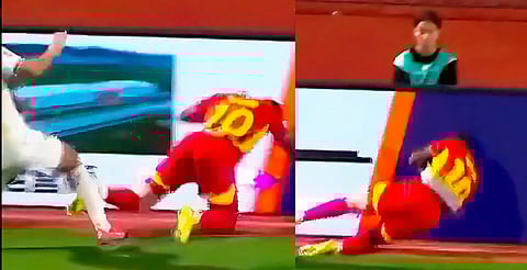 Futbolista se rompe el cuello en pleno partido de futbol [VIDEO]