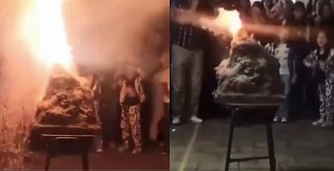 Pánico en feria de ciencias: experimento volcánico termina en explosión [VIDEO]