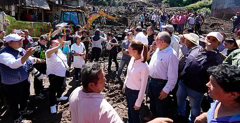 Sheinbaum recorre zonas afectadas por lluvias en Veracruz, Puebla e Hidalgo