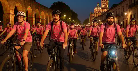 ¡Morelia se pone rosa y sobre ruedas! Esta noche rodada con causa