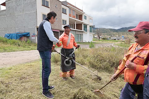 Supervisa Alfonso Martínez jornada integral en avenida La Joya, Morelia