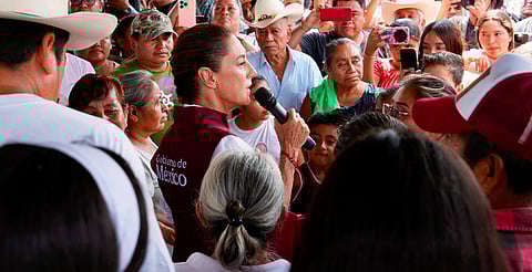 Sheinbaum encabeza sexto día de recorridos de supervisión tras lluvias en Pantepec, Puebla