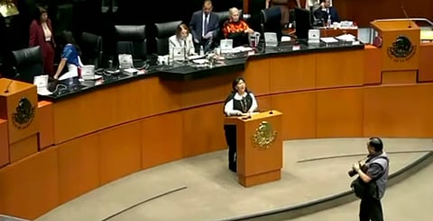 Senadora propone castigo a legisladores que se duerman o vean partidos en sesión