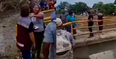 En Álamo, Veracruz, lanzan lodo a alcaldesa tras inundaciones; los visitó luego de 14 días, acusan