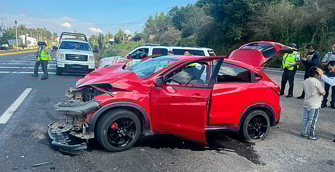 Choque en carretera Pátzcuaro-Morelia deja dos personas lesionadas