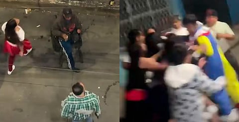 VIRAL: "Espantapájaros" armado desata pelea en fiesta de Halloween y lo desarman a golpes, en CDMX [Video]