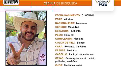 Fiscalía mantiene búsqueda del exalcalde de Zinapécuaro, Alejandro Correa