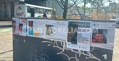 El paso Morelos se convierte en galería de personas desaparecidas en Morelia