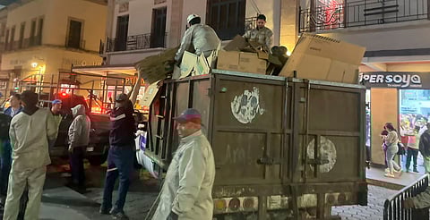 Retiran 3.5 toneladas de residuos tras plantón del FNLS en el centro de Morelia
