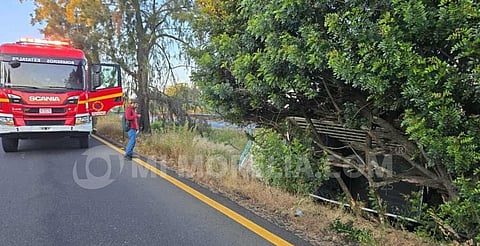 Se registra accidente sobre la Morelia-Pátzcuaro esta mañana de viernes