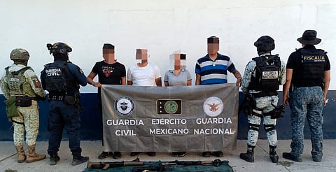 Tras enfrentamiento, fuerzas del orden detienen a 3 hombres y una mujer en Zamora 