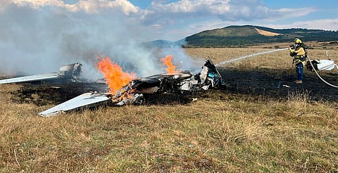 Secretaría de Gobierno actúa tras desplome de aeronave en Purépero