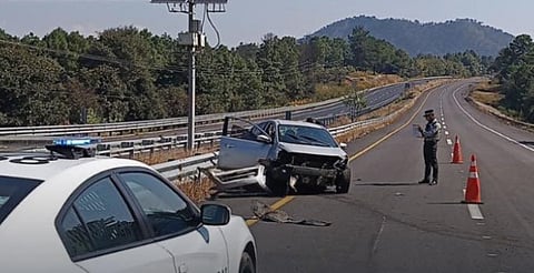 Chocan esta mañana en la carretera Uruapan–Morelia
