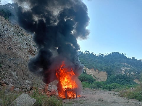 Marina destruye droga valuada en mil 300 millones de pesos en Acapulco