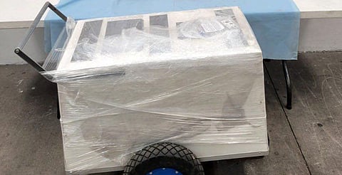 Golpe al narco, aseguran más de 10 kg de cocaína y fentanilo en carrito de paletas