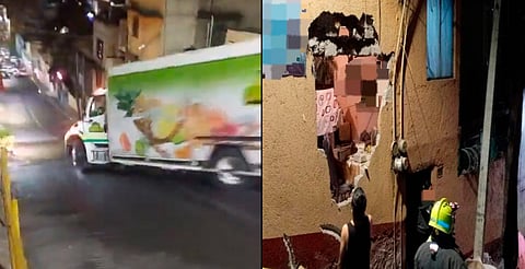 Camión refresquero pierde el control y se estrella en la "Bajada del Diablo" de CDMX [Video]