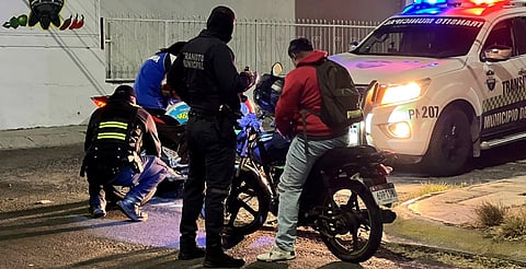 Policía realiza operativo en Galaxia y Puerta del Sol por motos ruidosas y sin papeles