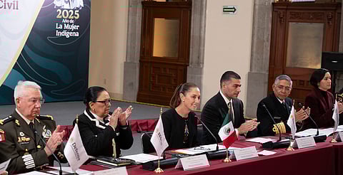 Sheinbaum promete reducir la extorsión en Consejo de Seguridad