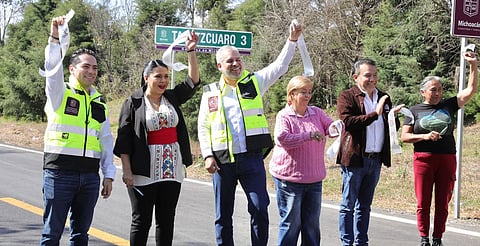 Más de 10 mil habitantes beneficiados con nueva carretera Tingüindín–Tacátzcuaro: Bedolla