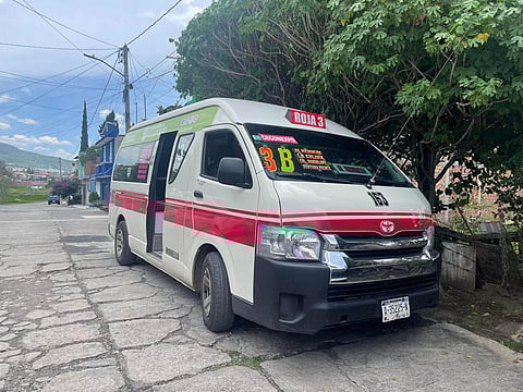 Éste es el mapa por donde pasan combis Roja y Negra que llevan a Altozano