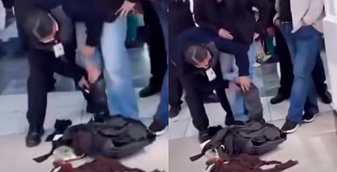 VIRAL: atrapan a ladronas de ropa en plaza de NL; llevaban prendas hasta en los pantalones