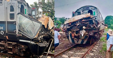 Tráiler choca con Tren Interoceánico en Chiapas; no hubo heridos