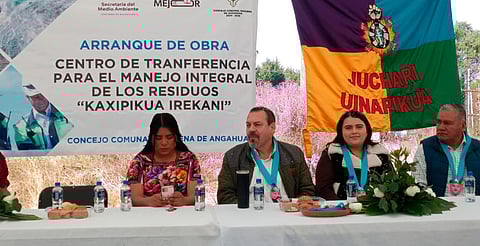 Secma inicia construcción de centro de residuos en Angahuan