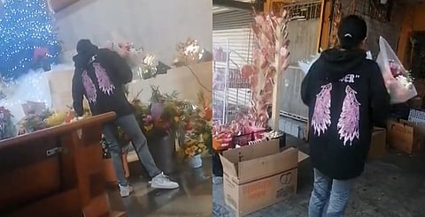 Acusan a mujer de revender flores robadas de la Basílica de Guadalupe en Monterrey [VIDEO]