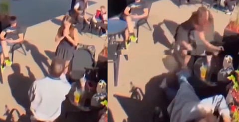 Propuesta de matrimonio fallida termina en golpes [VIDEO]