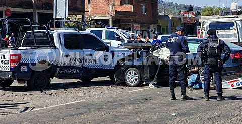 Choque múltiple deja 8 heridos en Tzurumútaro; patrulla de la Guardia Civil está involucrada