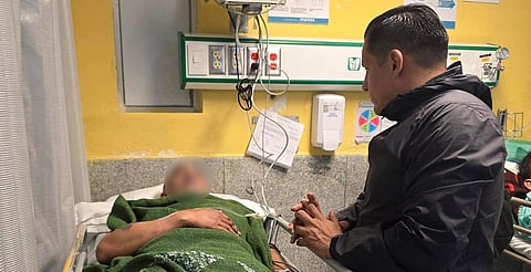 Titular de la SSP visita a elementos de la Guardia Civil lesionados en choque en Tzurumútaro