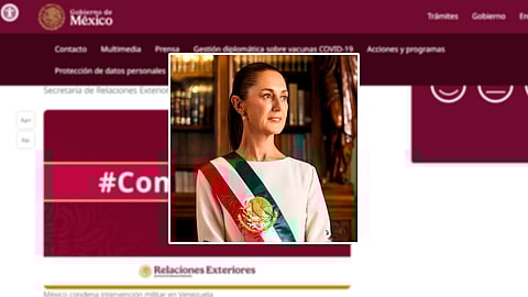 Sheinbaum condena intervención militar de EE.UU. en Venezuela