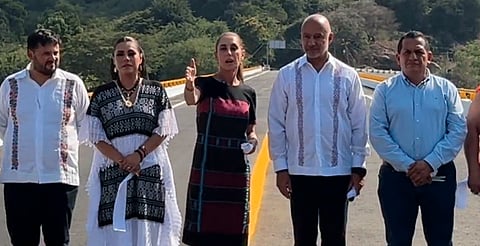 Inaugura Claudia Sheinbaum el puente de Omitlán en Guerrero