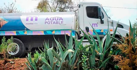 Más de 9 mil servicios de agua por pipas en colonias de Morelia durante 2025